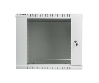 Szafa RACK Lanberg Wisząca 19" 9U 600x600mm jednosekcyjna (szara)